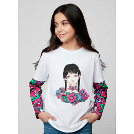 Джемпер с тату кулирка 1539100201