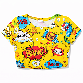 Кроп-топ кулирка лайкра  1431100307