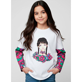 Джемпер с тату кулирка 1539100201