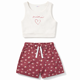 Комплект топ лапша, шорты кулирка 7626900107