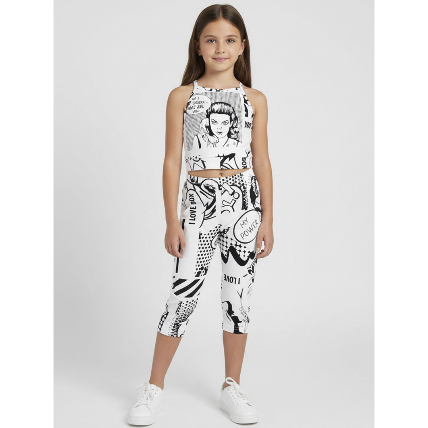 Комплект лосины 3/4 кулирка лайкра 7612104606 Комплект лосины 3/4 кулирка лайкра 7612104606