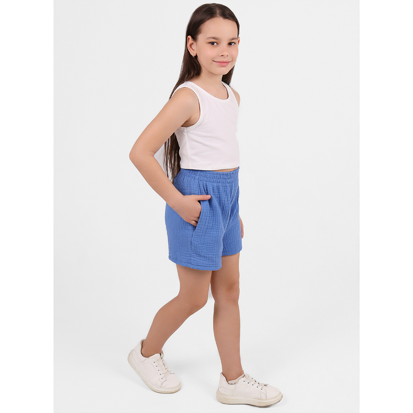 Комплект топ кулирка, шорты муслин 7015900106 Комплект топ кулирка, шорты муслин 7015900106