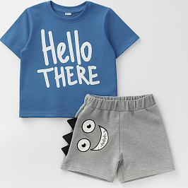 Комплект футболка кулирка, шорты интерлок  7360900307